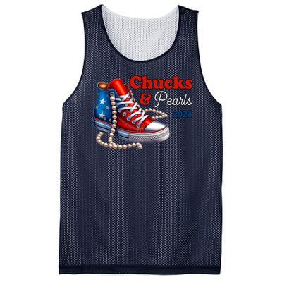 Chucks And Pearls Kamala Harris 2024 Usa Election Mesh Reversible Basketball Jersey Tank