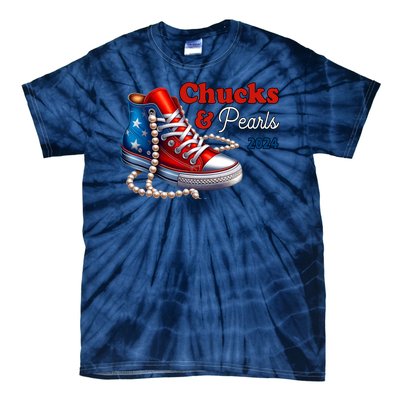 Chucks And Pearls Kamala Harris 2024 Usa Election Tie-Dye T-Shirt