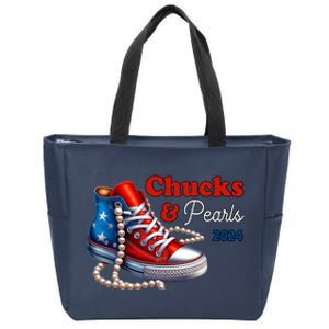 Chucks And Pearls Kamala Harris 2024 Usa Election Zip Tote Bag