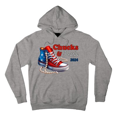 Chucks And Pearls Kamala Harris 2024 Usa Election Hoodie