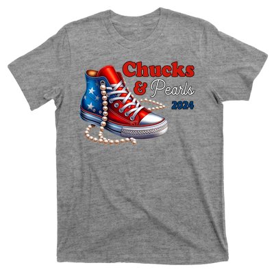 Chucks And Pearls Kamala Harris 2024 Usa Election T-Shirt