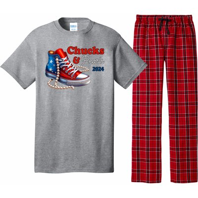 Chucks And Pearls Kamala Harris 2024 Usa Election Pajama Set