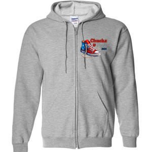 Chucks And Pearls Kamala Harris 2024 Usa Election Full Zip Hoodie