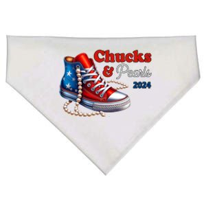 Chucks And Pearls Kamala Harris 2024 Usa Election USA-Made Doggie Bandana