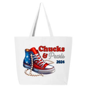 Chucks And Pearls Kamala Harris 2024 Usa Election 25L Jumbo Tote