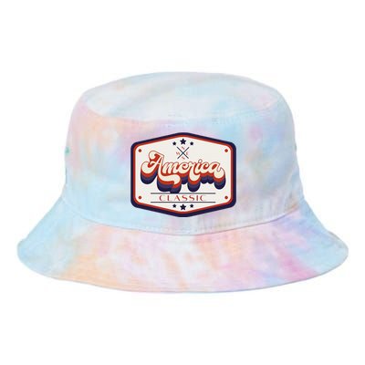 Classic American Patriotic Trucker Patch Tie Dye Newport Bucket Hat