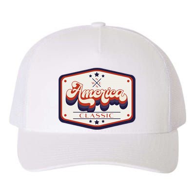 Classic American Patriotic Trucker Patch Yupoong Adult 5-Panel Trucker Hat