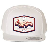 Classic American Patriotic Trucker Patch Wool Snapback Cap