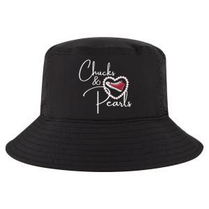 Chucks And Pearls 2021 Valentine Heart Hbcu Red Gift Great Gift Cool Comfort Performance Bucket Hat