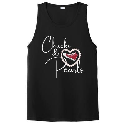 Chucks And Pearls 2021 Valentine Heart Hbcu Red Gift Great Gift PosiCharge Competitor Tank