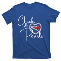 Chucks And Pearls 2021 Valentine Heart Hbcu Red Gift Great Gift T-Shirt