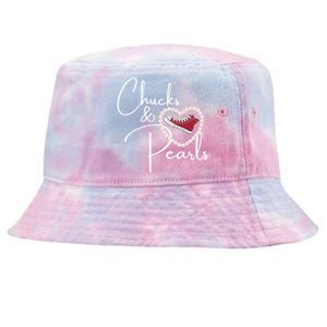 Chucks And Pearls 2021 Valentine Heart Hbcu Red Gift Great Gift Tie-Dyed Bucket Hat