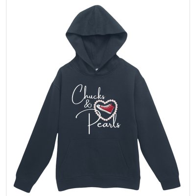 Chucks And Pearls 2021 Valentine Heart Hbcu Red Gift Great Gift Urban Pullover Hoodie