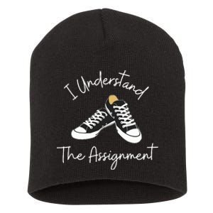 Chucks And Pearls Election 2024 I Understand The Assignment Short Acrylic Beanie