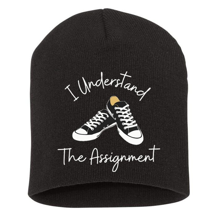 Chucks And Pearls Election 2024 I Understand The Assignment Short Acrylic Beanie