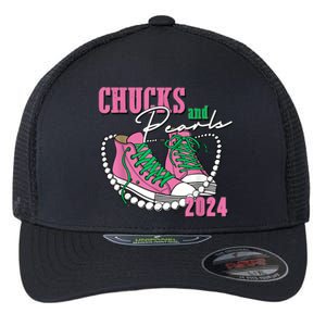 Chucks And Pearls IM With Her Kamala 2024 Flexfit Unipanel Trucker Cap