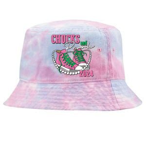 Chucks And Pearls IM With Her Kamala 2024 Tie-Dyed Bucket Hat