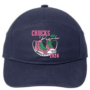 Chucks And Pearls IM With Her Kamala 2024 7-Panel Snapback Hat