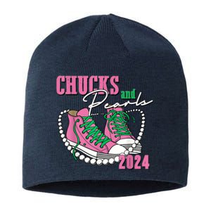 Chucks And Pearls IM With Her Kamala 2024 Sustainable Beanie