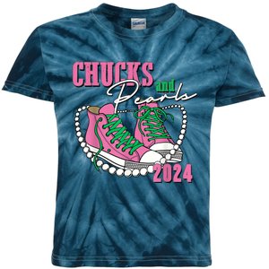 Chucks And Pearls IM With Her Kamala 2024 Kids Tie-Dye T-Shirt