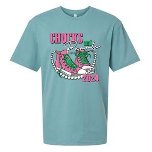 Chucks And Pearls IM With Her Kamala 2024 Sueded Cloud Jersey T-Shirt