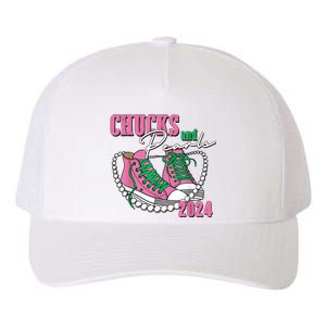 Chucks And Pearls IM With Her Kamala 2024 Yupoong Adult 5-Panel Trucker Hat