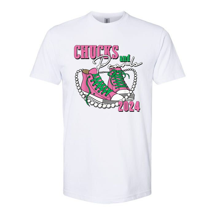 Chucks And Pearls IM With Her Kamala 2024 Softstyle CVC T-Shirt