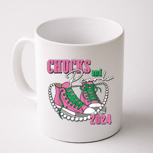 Chucks And Pearls IM With Her Kamala 2024 Coffee Mug