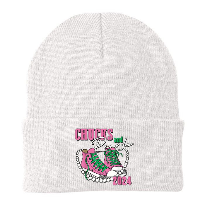 Chucks And Pearls IM With Her Kamala 2024 Knit Cap Winter Beanie