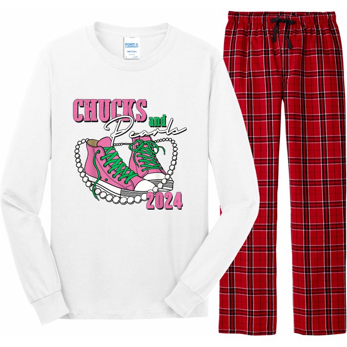 Chucks And Pearls IM With Her Kamala 2024 Long Sleeve Pajama Set