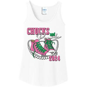 Chucks And Pearls IM With Her Kamala 2024 Ladies Essential Tank