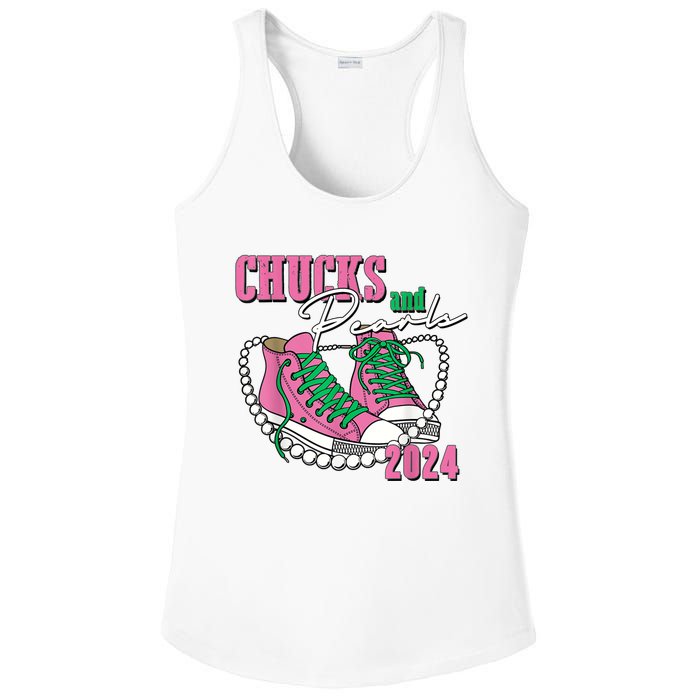 Chucks And Pearls IM With Her Kamala 2024 Ladies PosiCharge Competitor Racerback Tank