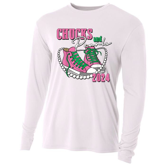 Chucks And Pearls IM With Her Kamala 2024 Cooling Performance Long Sleeve Crew