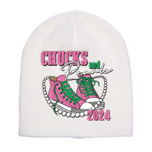 Chucks And Pearls IM With Her Kamala 2024 Short Acrylic Beanie