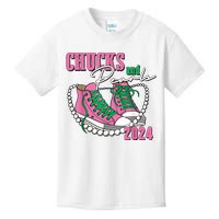 Chucks And Pearls IM With Her Kamala 2024 Kids T-Shirt