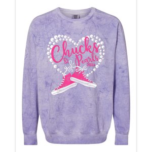 Chucks And Pearls 2024 IM With Her Kamala 2024 Colorblast Crewneck Sweatshirt