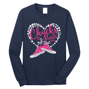 Chucks And Pearls 2024 IM With Her Kamala 2024 Long Sleeve Shirt