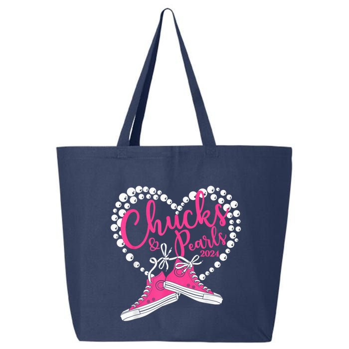 Chucks And Pearls 2024 IM With Her Kamala 2024 25L Jumbo Tote