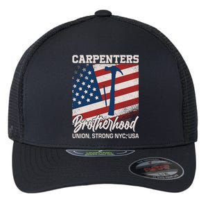 Capenters Brotherhood Union Strong NYC USA Flexfit Unipanel Trucker Cap