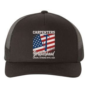 Capenters Brotherhood Union Strong NYC USA Yupoong Adult 5-Panel Trucker Hat