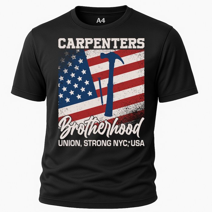 Capenters Brotherhood Union Strong NYC USA Cooling Performance Crew T-Shirt