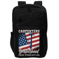 Capenters Brotherhood Union Strong NYC USA Impact Tech Backpack