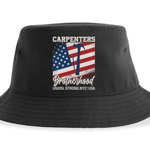 Capenters Brotherhood Union Strong NYC USA Sustainable Bucket Hat