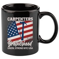 Capenters Brotherhood Union Strong NYC USA 11oz C Handle Ceramic Mug