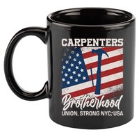 Capenters Brotherhood Union Strong NYC USA 11oz C Handle Ceramic Mug