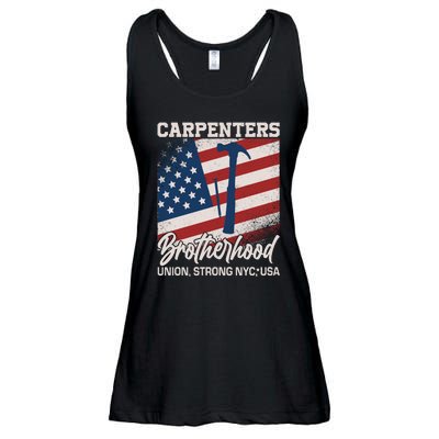 Capenters Brotherhood Union Strong NYC USA Ladies Essential Flowy Tank