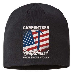 Capenters Brotherhood Union Strong NYC USA Sustainable Beanie