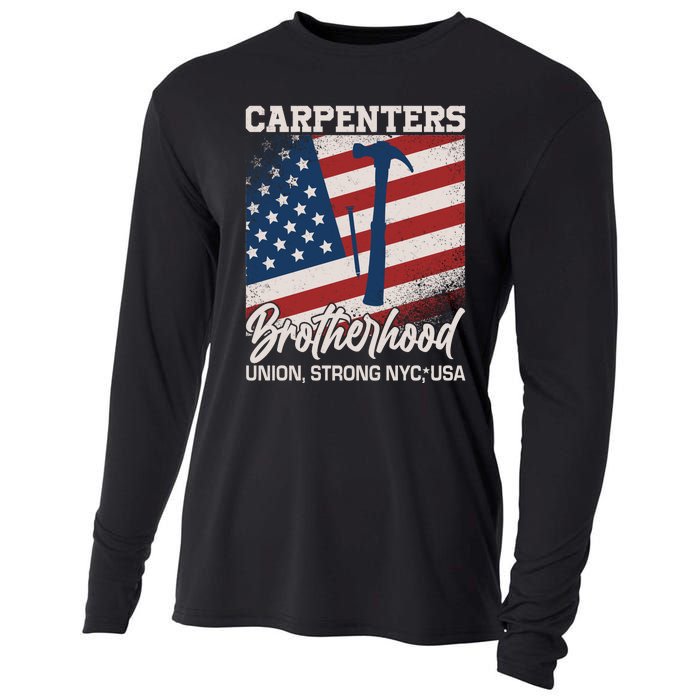 Capenters Brotherhood Union Strong NYC USA Cooling Performance Long Sleeve Crew