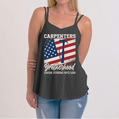 Capenters Brotherhood Union Strong NYC USA Women's Strappy Tank