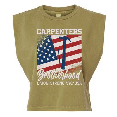 Capenters Brotherhood Union Strong NYC USA Garment-Dyed Women's Muscle Tee